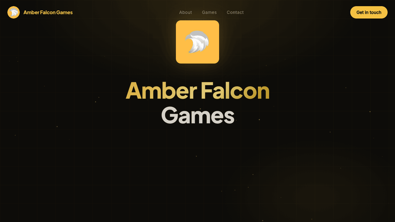 Amber Falcon Games website preview